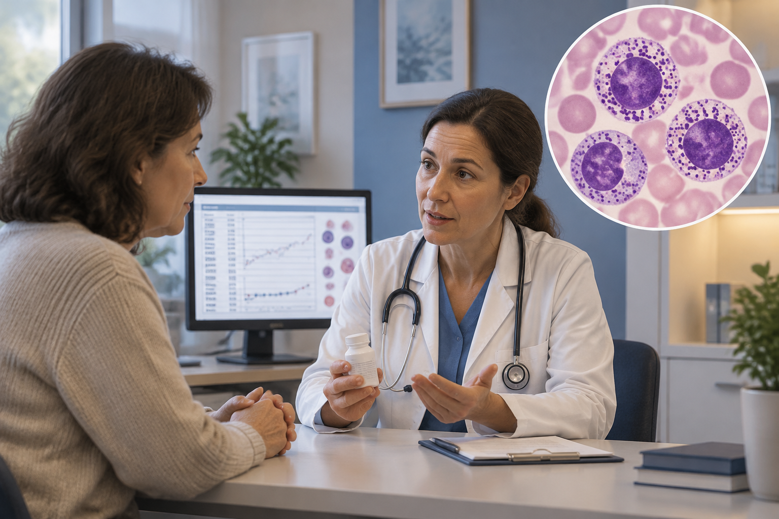 علاج اللوكيميا اللمفاوية الكبيرة الحبيبية (LGL Leukemia) — صورة توضيحية للإجراء