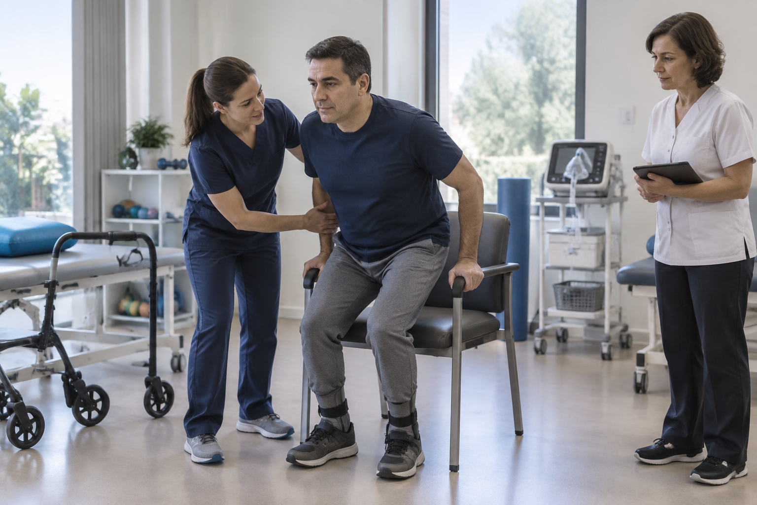 برنامج التأهيل الوظيفي لمرضى داء بومبي (Pompe Disease) تحت العلاج الاستبدالي الإنزيمي — صورة توضيحية للإجراء