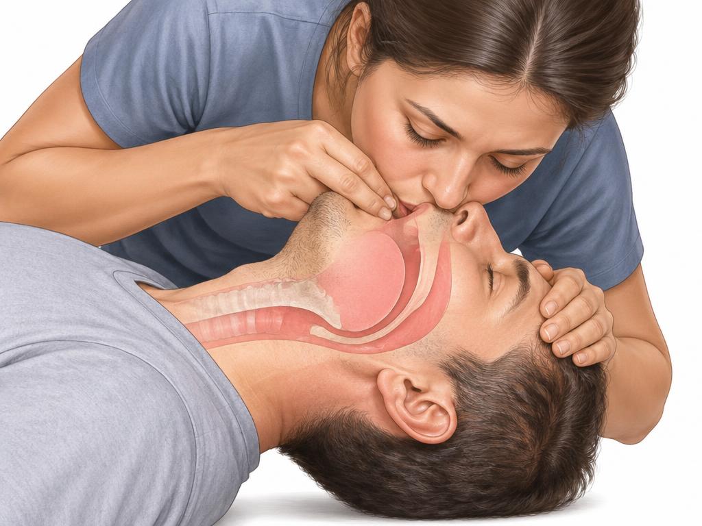 افتح مجرى الهواء وأعطِ نفَسين