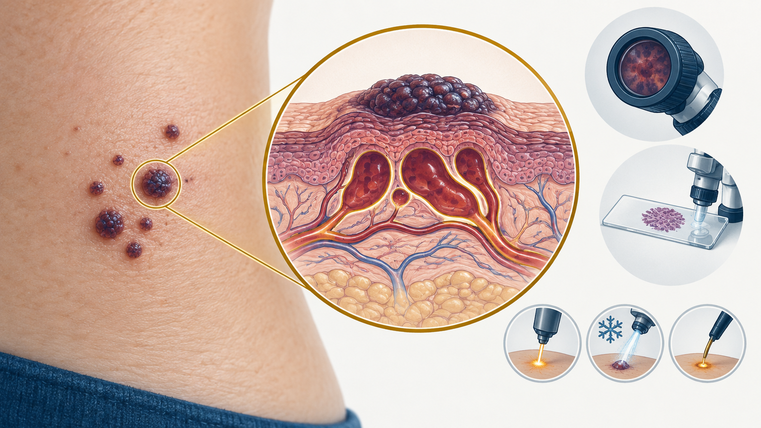 صورة توضيحية عن التقرن الوعائي | Angiokeratosis, angio-keratoma — الجلدية والتجميل | فارماستان