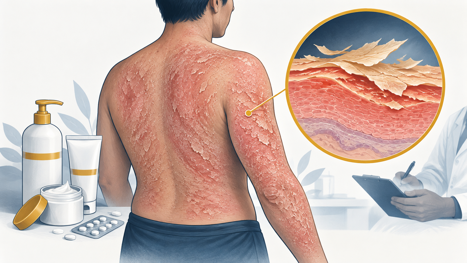 صورة توضيحية عن التهاب الجلد التقشري | Exfoliative dermatitis — الجلدية والتجميل | فارماستان