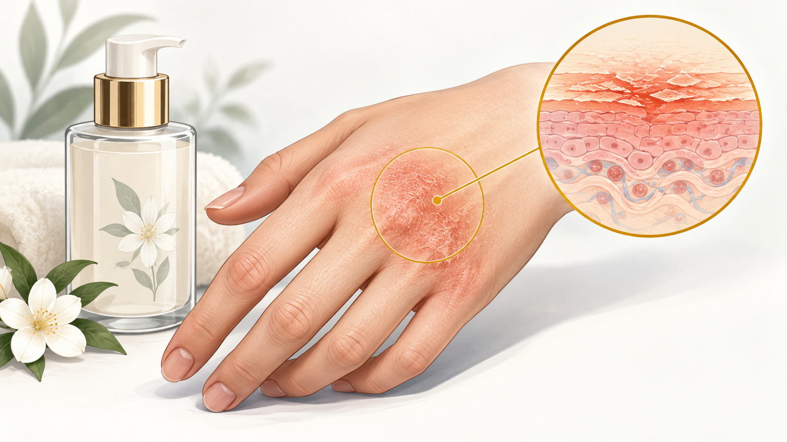 صورة توضيحية عن التهاب الجلد الكيميائي | Chemical dermatitis — الجلدية والتجميل | فارماستان