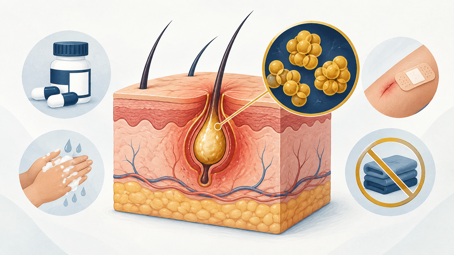 صورة توضيحية عن التهاب الجلد بالعنقوديات | Staphyloderma — الجلدية والتجميل | فارماستان