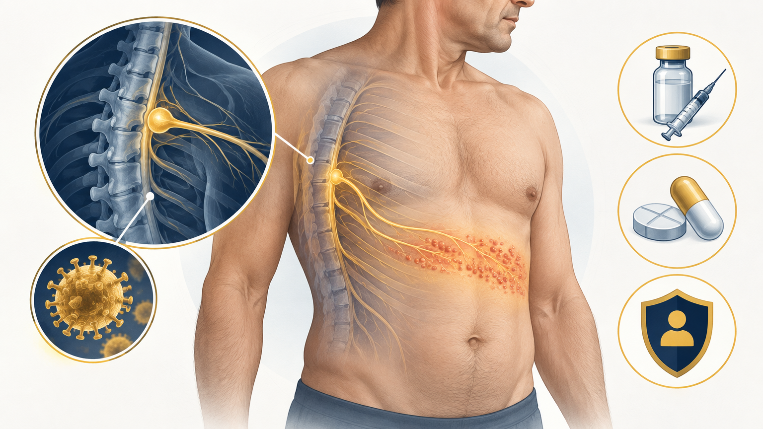 صورة توضيحية عن الحزام الناري أو مرض الزونا | Shingles — الأمراض المعدية | فارماستان