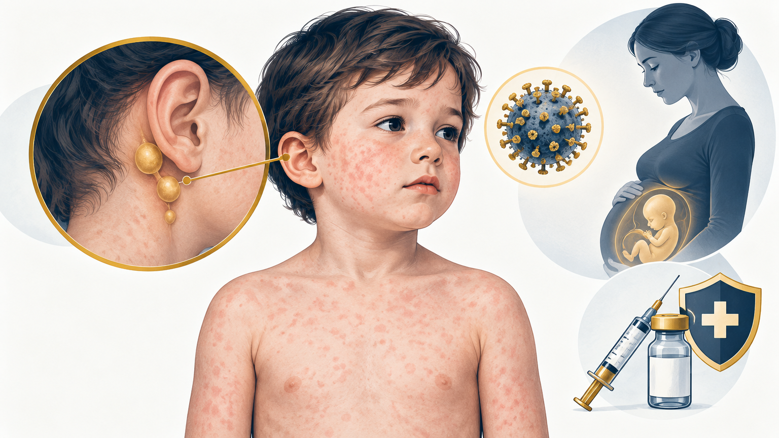 صورة توضيحية عن الحصبة الالمانية | Rubella — الأمراض المعدية | فارماستان
