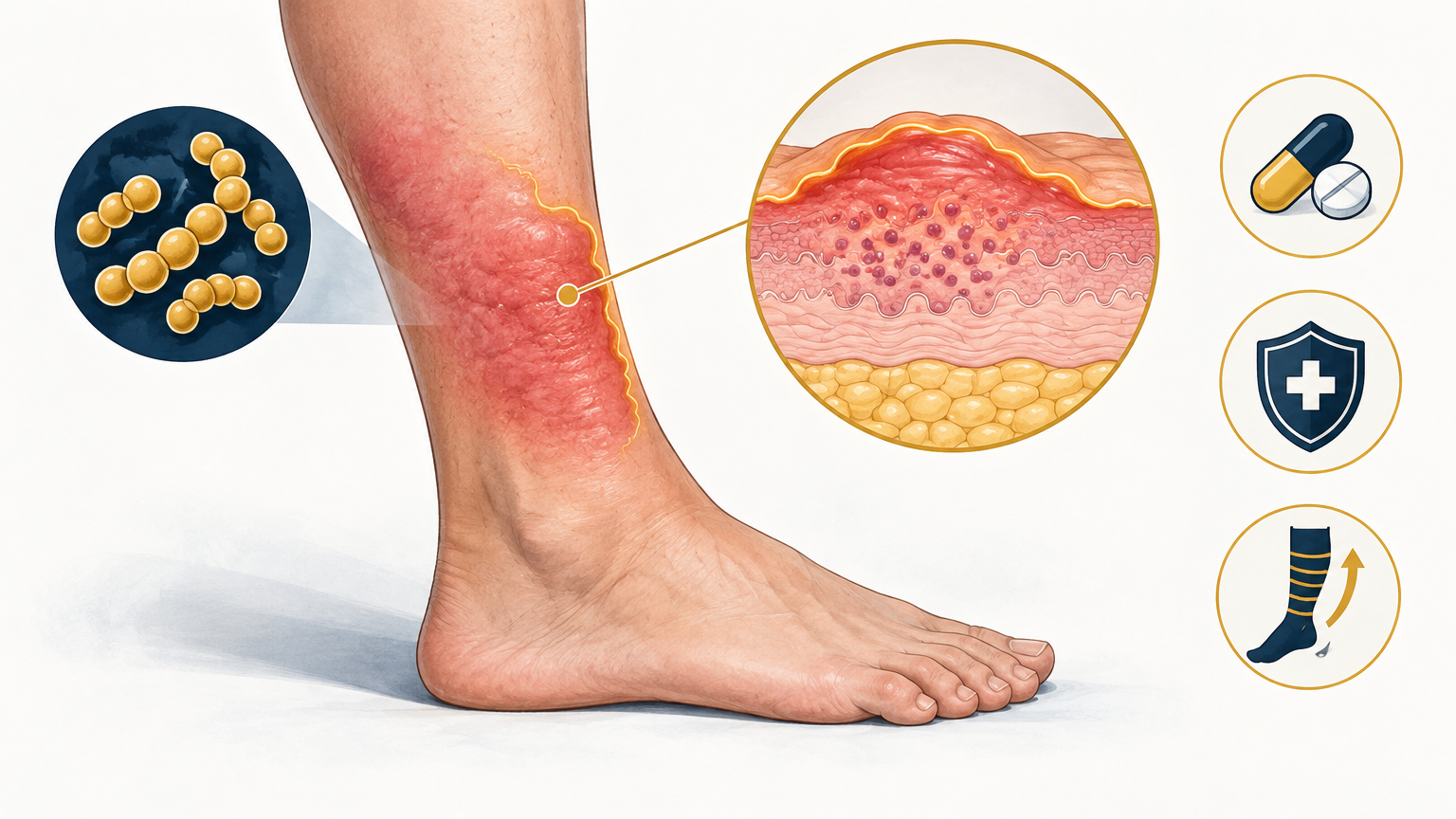صورة توضيحية عن الحمرة | Erysipelas — الجلدية والتجميل | فارماستان