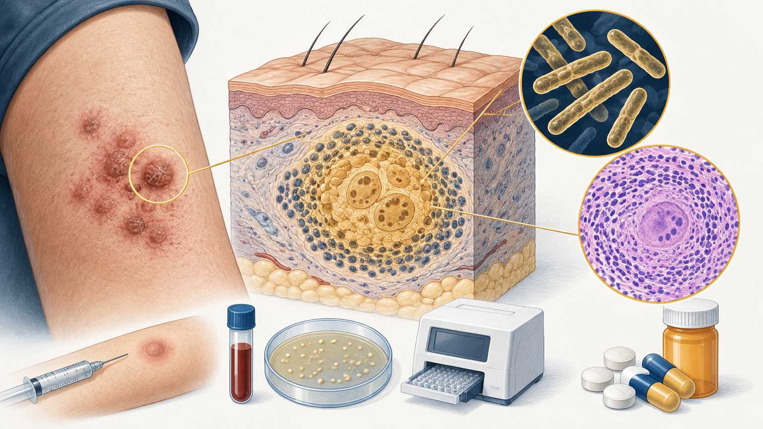 صورة توضيحية عن السل الجلدي | Tuberculosis cutis — الجلدية والتجميل | فارماستان