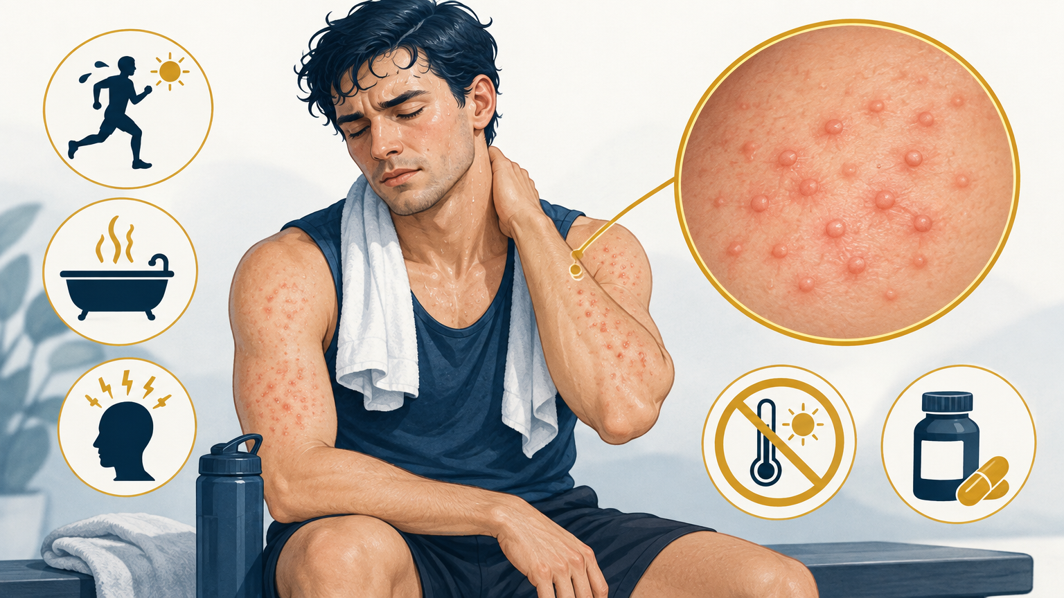 صورة توضيحية عن الشرى كولينرجي | Cholinergic urticaria — الجلدية والتجميل | فارماستان