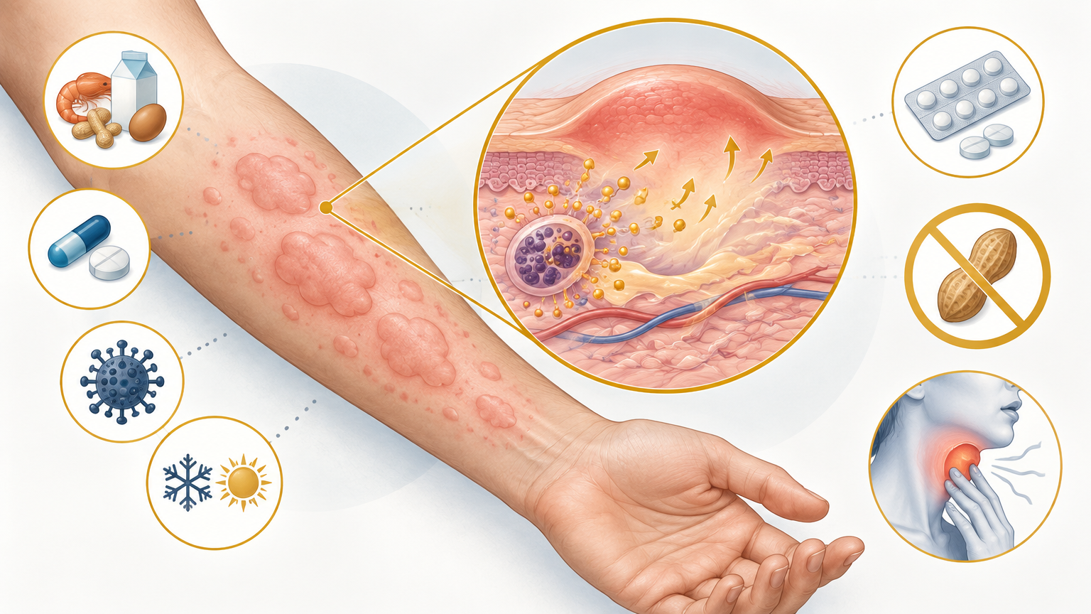 صورة توضيحية عن الشرى | Urticaria — الجلدية والتجميل | فارماستان