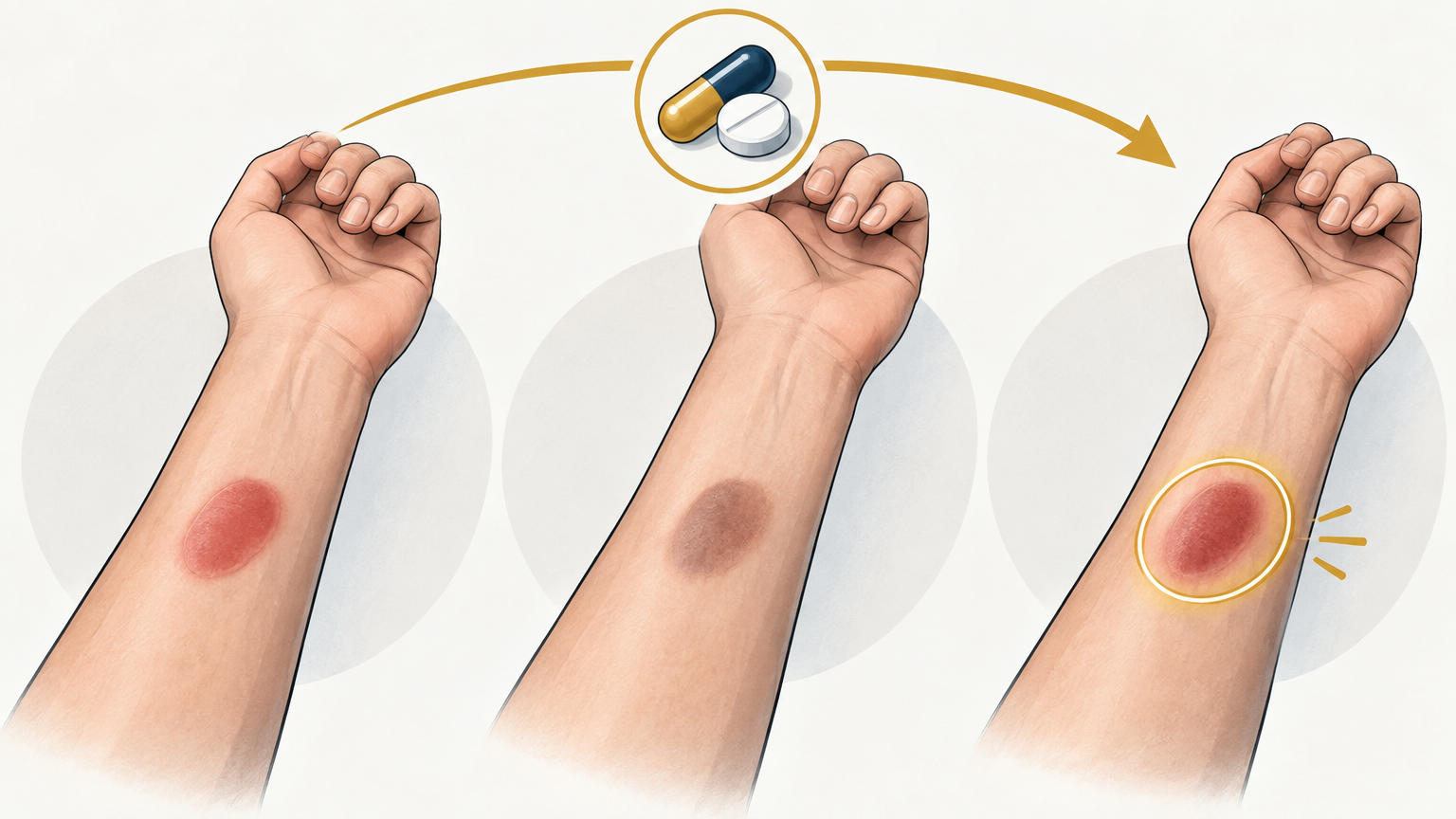 صورة توضيحية عن الطفح الدوائي الثابت | Fixed Drug Eruption — الجلدية والتجميل | فارماستان