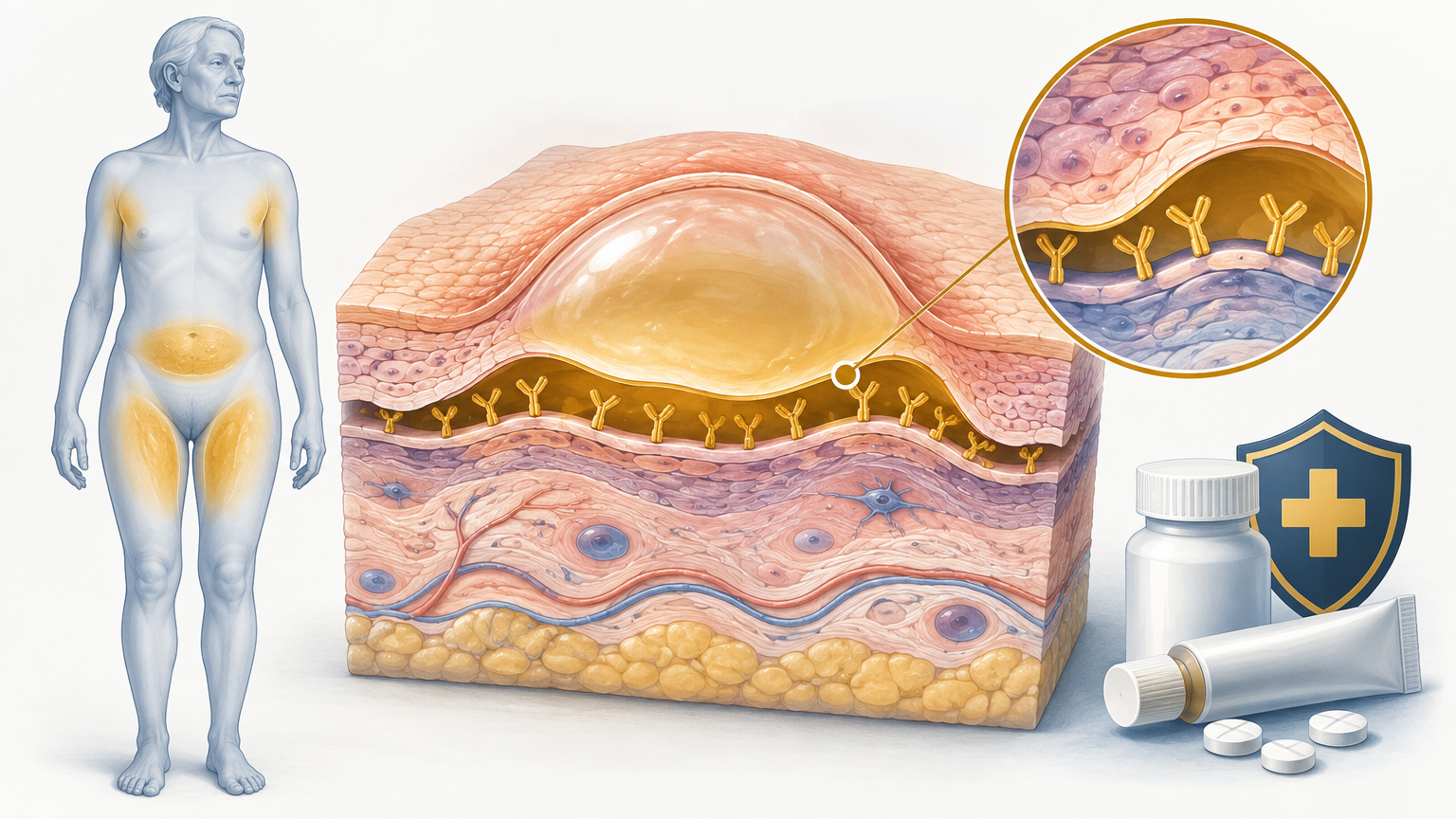 صورة توضيحية عن الفقعان الفقاعي | bullous pemphigoid — الجلدية والتجميل | فارماستان