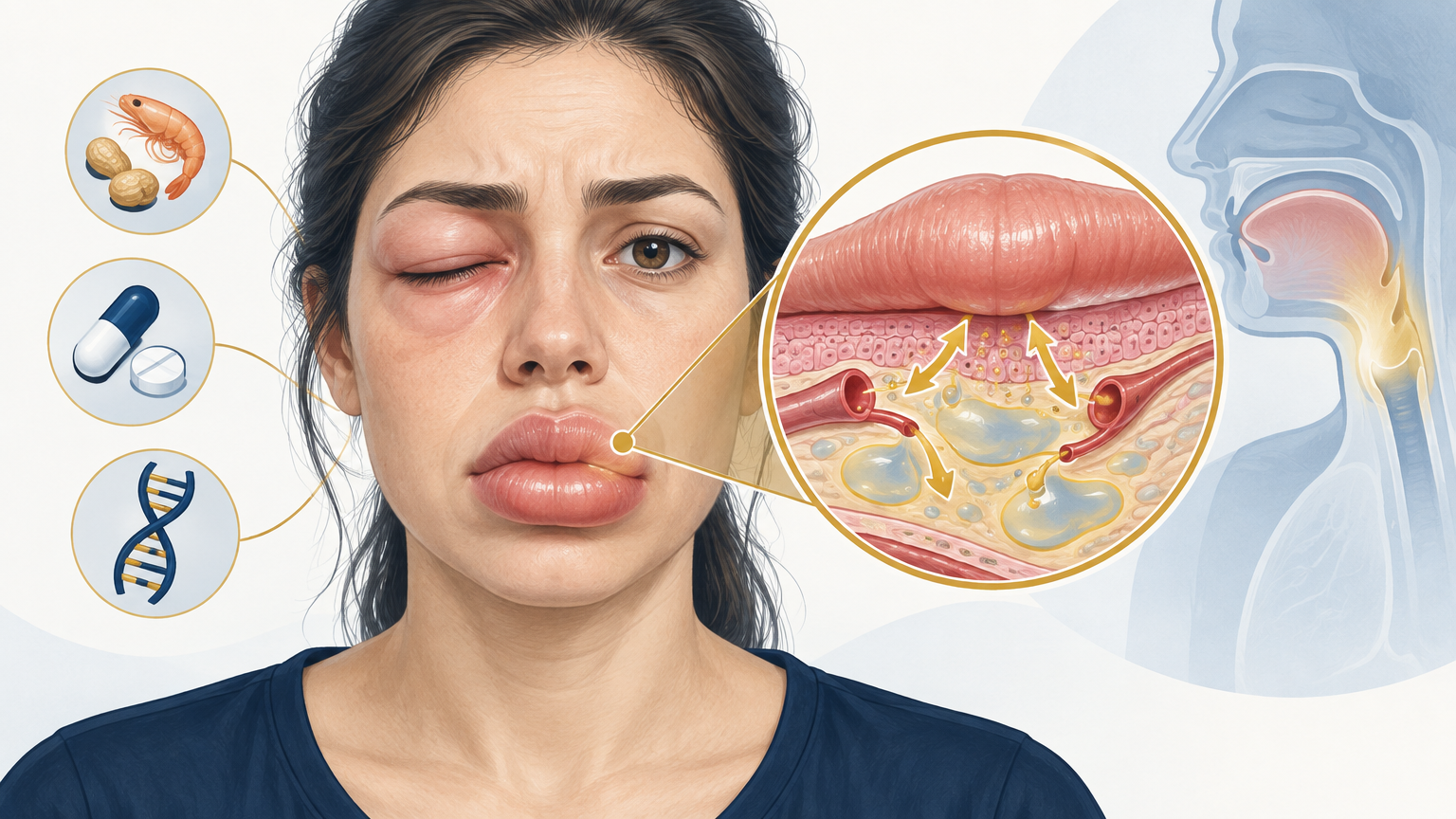 صورة توضيحية عن الوذمة الوعائية | Angioedema — الجهاز المناعي | فارماستان