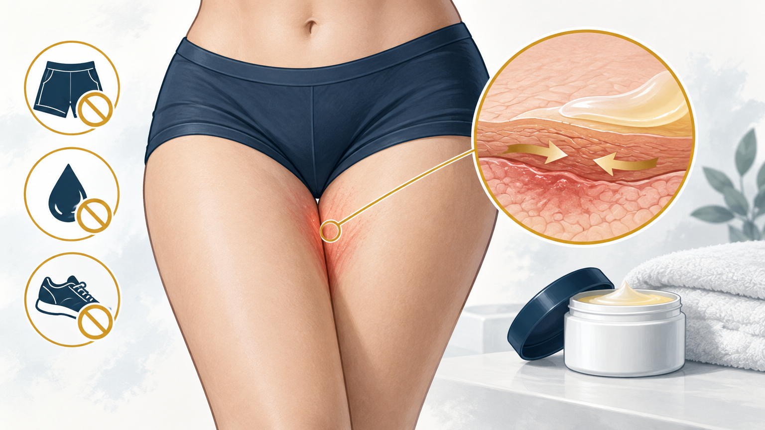 صورة توضيحية عن تهيج الجلد بسبب الاحتكاك | Skin Chafing — الجلدية والتجميل | فارماستان