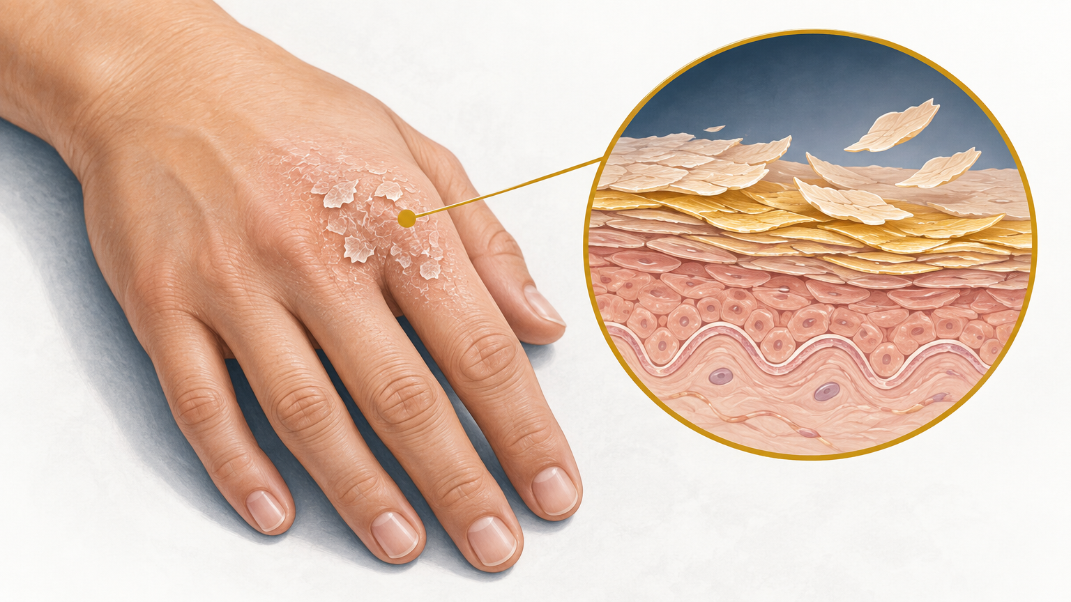 صورة توضيحية عن توسف | Desquamation — الجلدية والتجميل | فارماستان