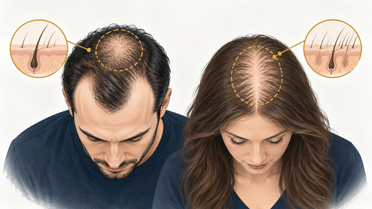 صورة توضيحية عن ثعلبة منطبعة | Patterned alopecia — الجلدية والتجميل | فارماستان