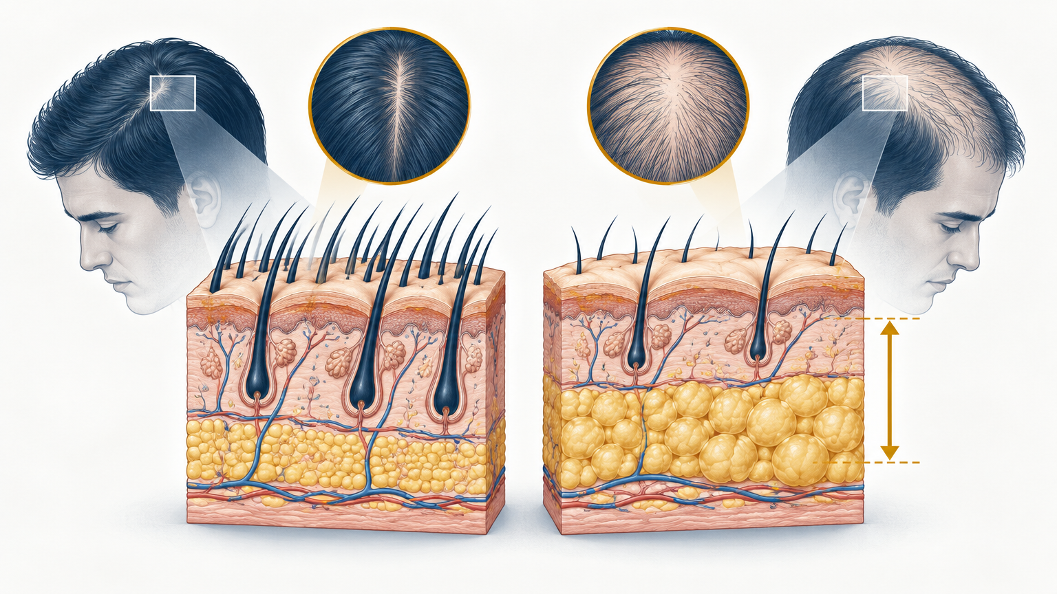 صورة توضيحية عن ثعلبة وذمية شحمية | Lipedematous alopecia — الجلدية والتجميل | فارماستان