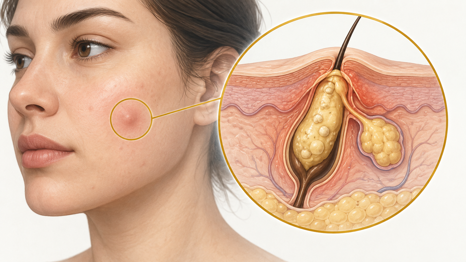 صورة توضيحية عن حبوب تحت الجلد | Blind Pimple — الجلدية والتجميل | فارماستان