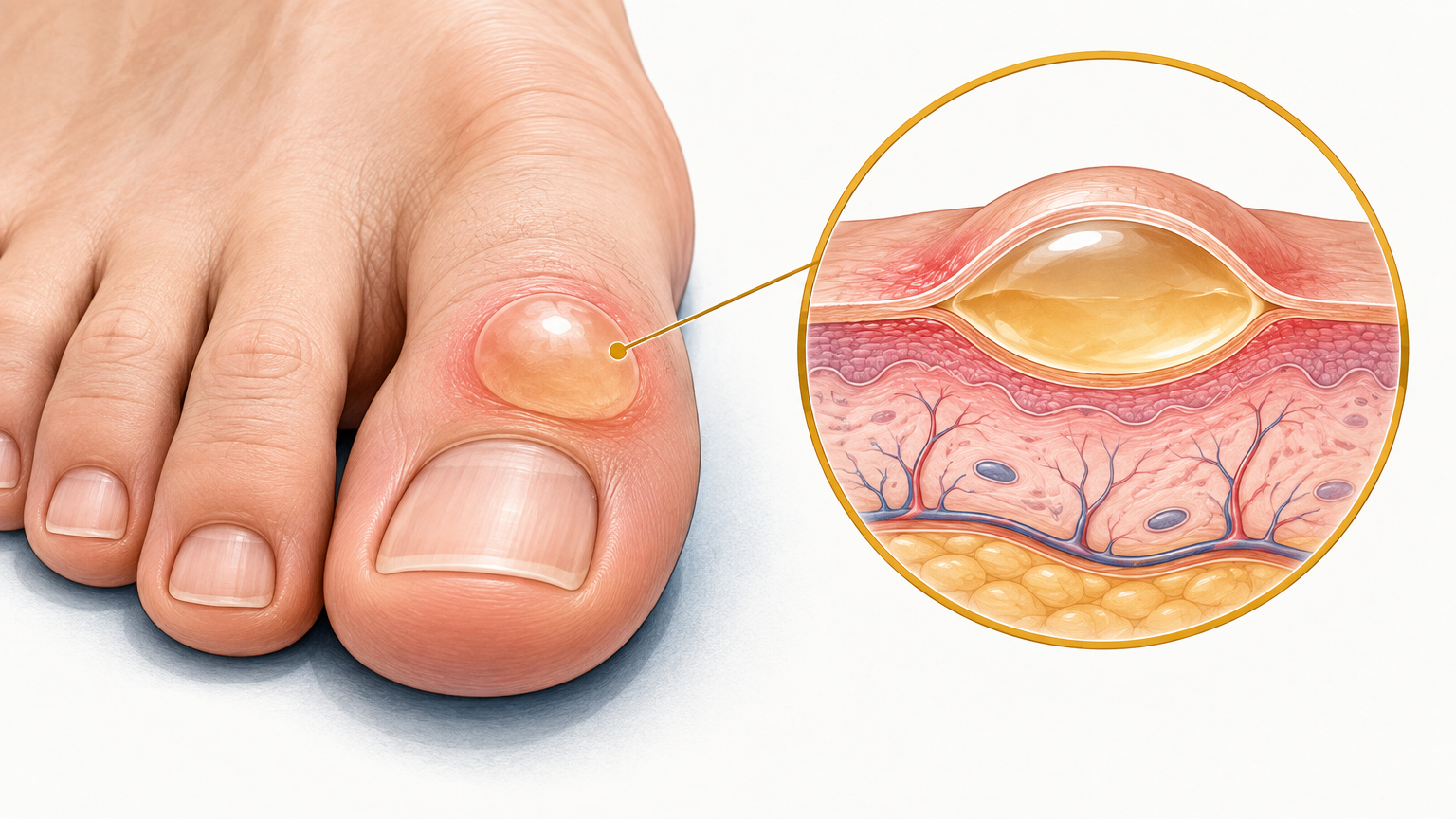 حبوب فيها ماء | Blister صورة توضيحية عن حبوب فيها ماء | Blister — الجلدية والتجميل | فارماستان