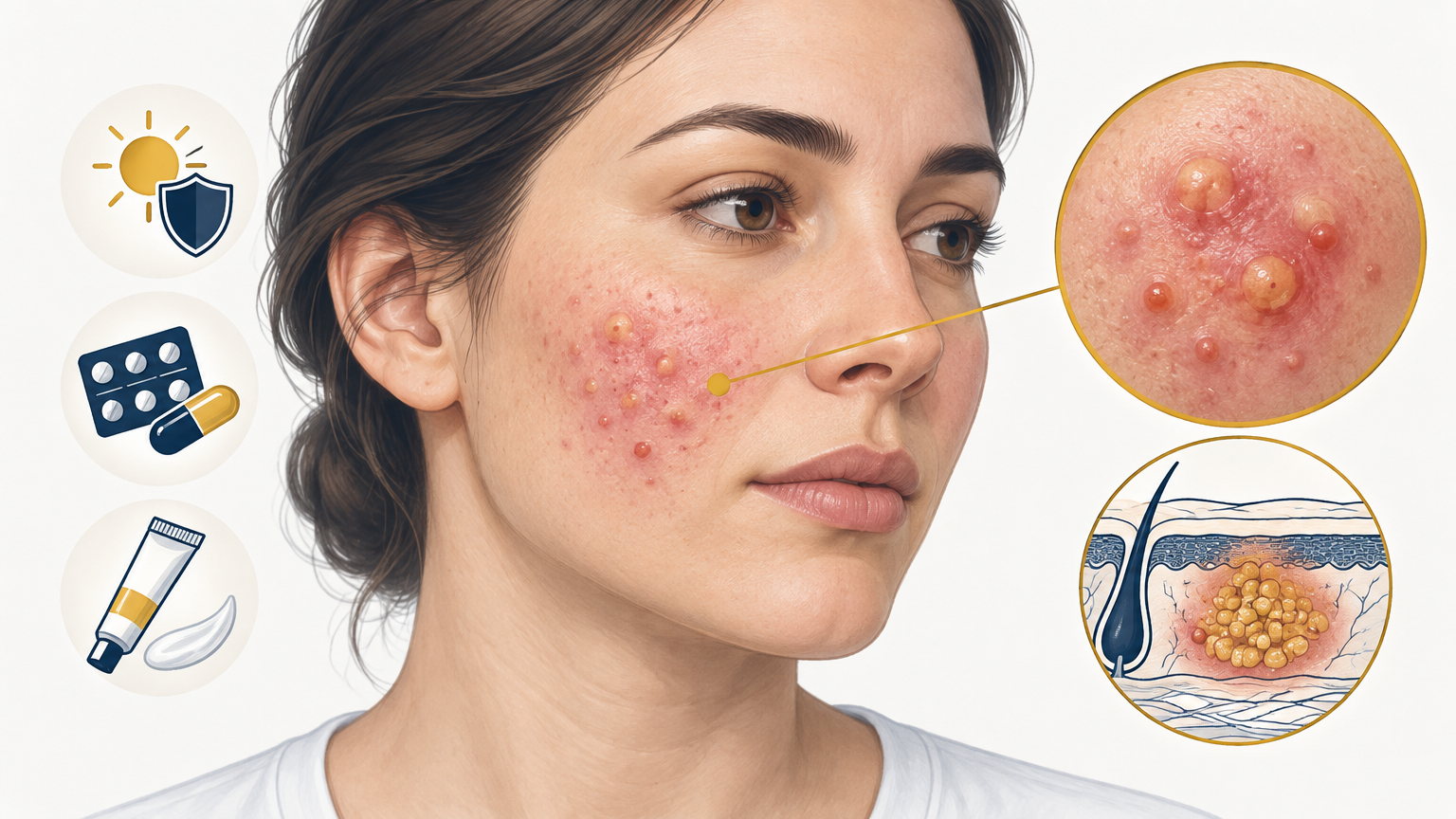صورة توضيحية عن حب شباب الوردي الورمي الحبيبي | Granulomatous rosacea — الجلدية والتجميل | فارماستان