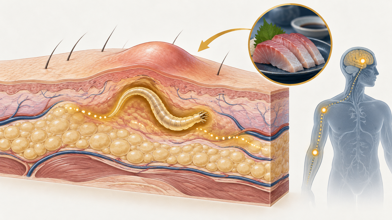 صورة توضيحية عن داء الفغميات | Gnathostomiasis — الأمراض المعدية | فارماستان
