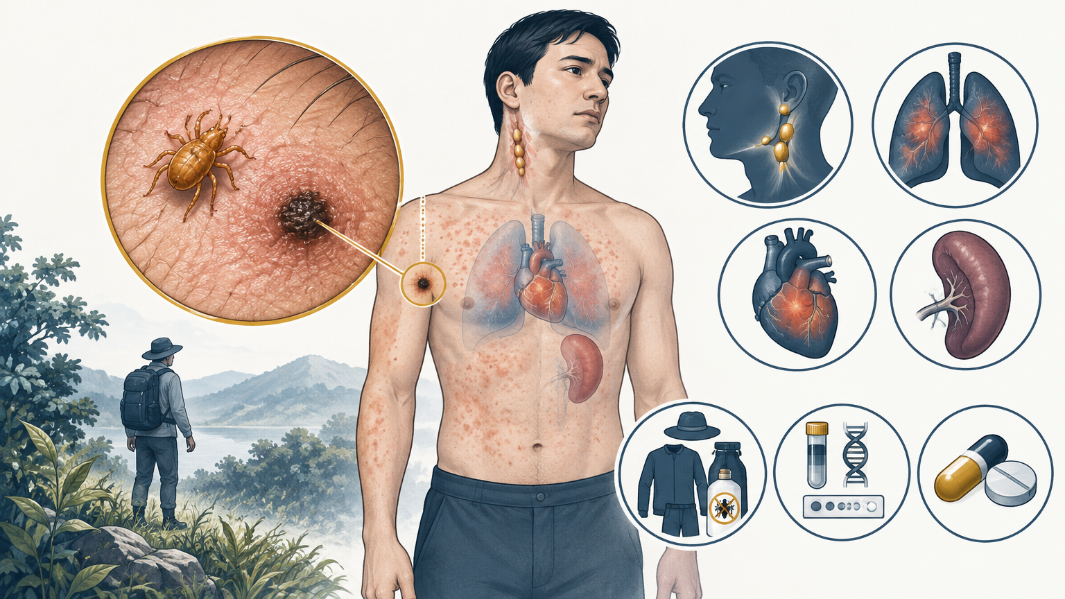 صورة توضيحية عن داء تسوتسو غاموشي | Tsutsugamushi disease — الأمراض المعدية | فارماستان