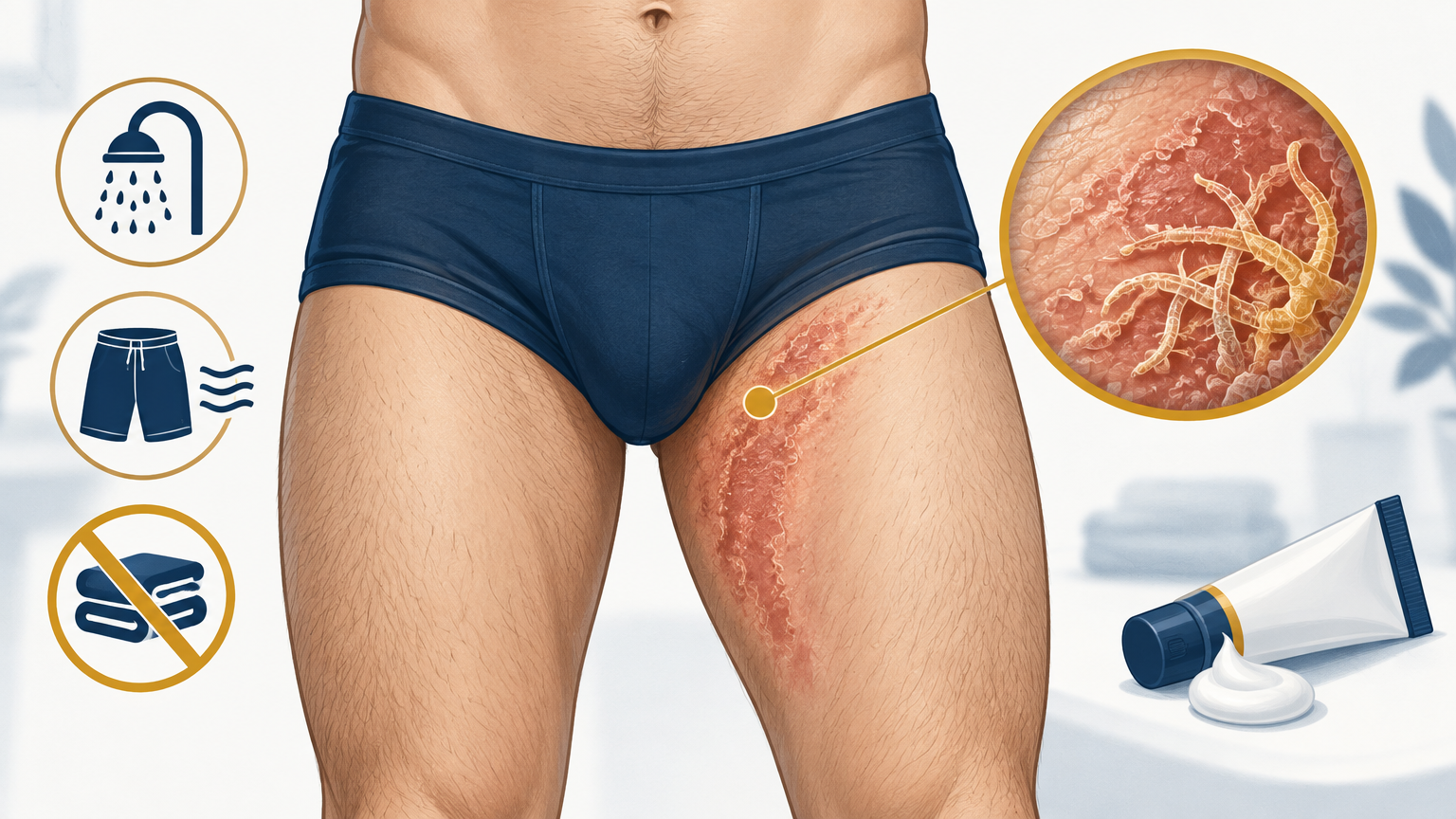 صورة توضيحية عن سعفة الارفاغ | Tinea cruris — الجلدية والتجميل | فارماستان
