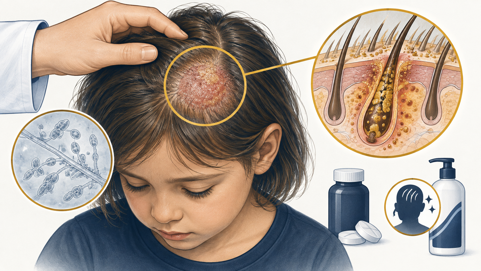 صورة توضيحية عن سعفة شهدية | Tinea kerion — الجلدية والتجميل | فارماستان