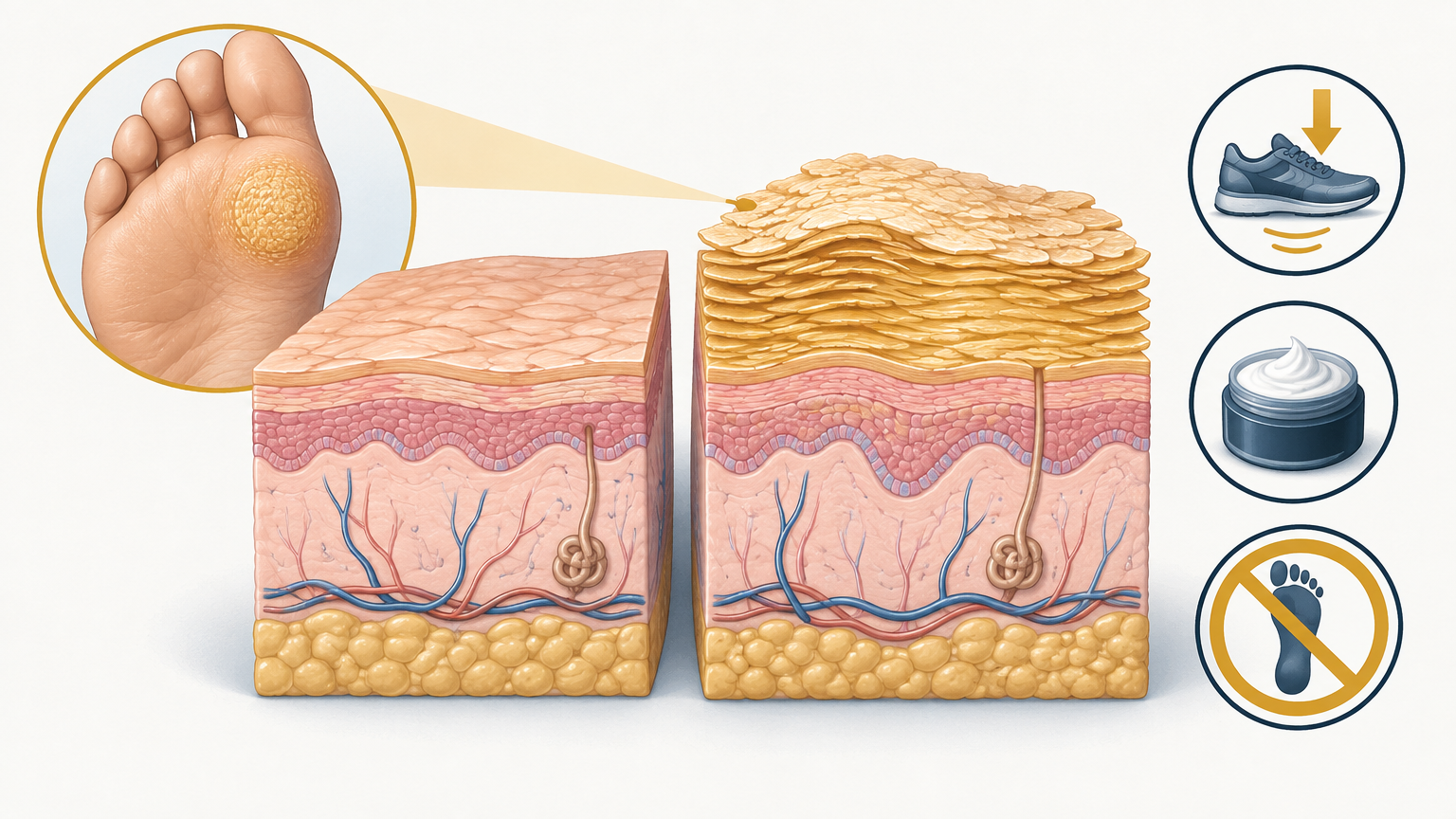 صورة توضيحية عن فرط التقرن | Hyperkeratinization, hyperkeratosis — الجلدية والتجميل | فارماستان