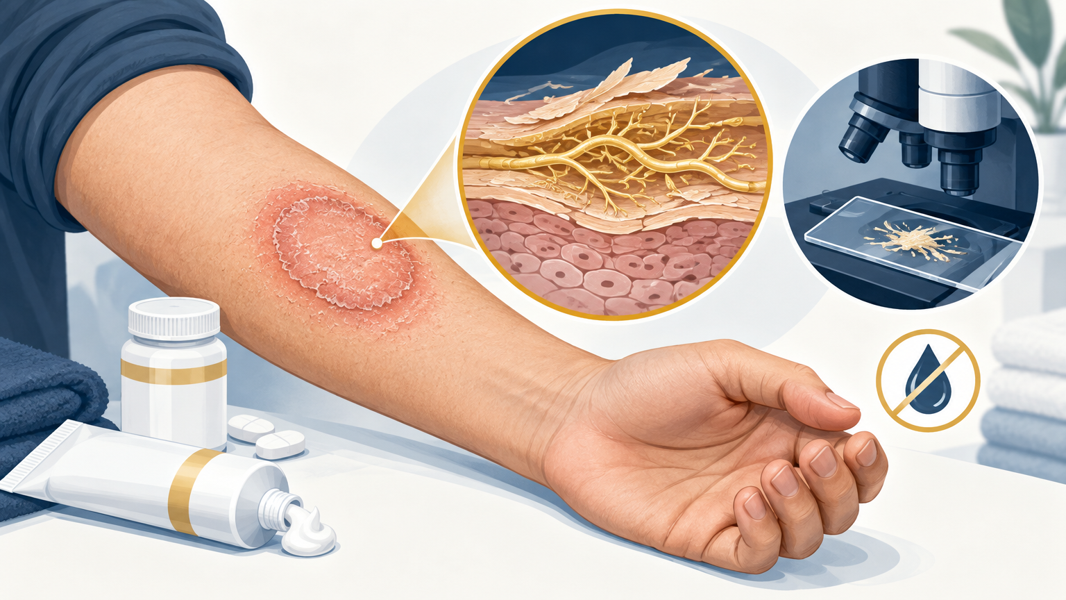 صورة توضيحية عن فطريات الجلد | Fungal Skin Infection — الجلدية والتجميل | فارماستان