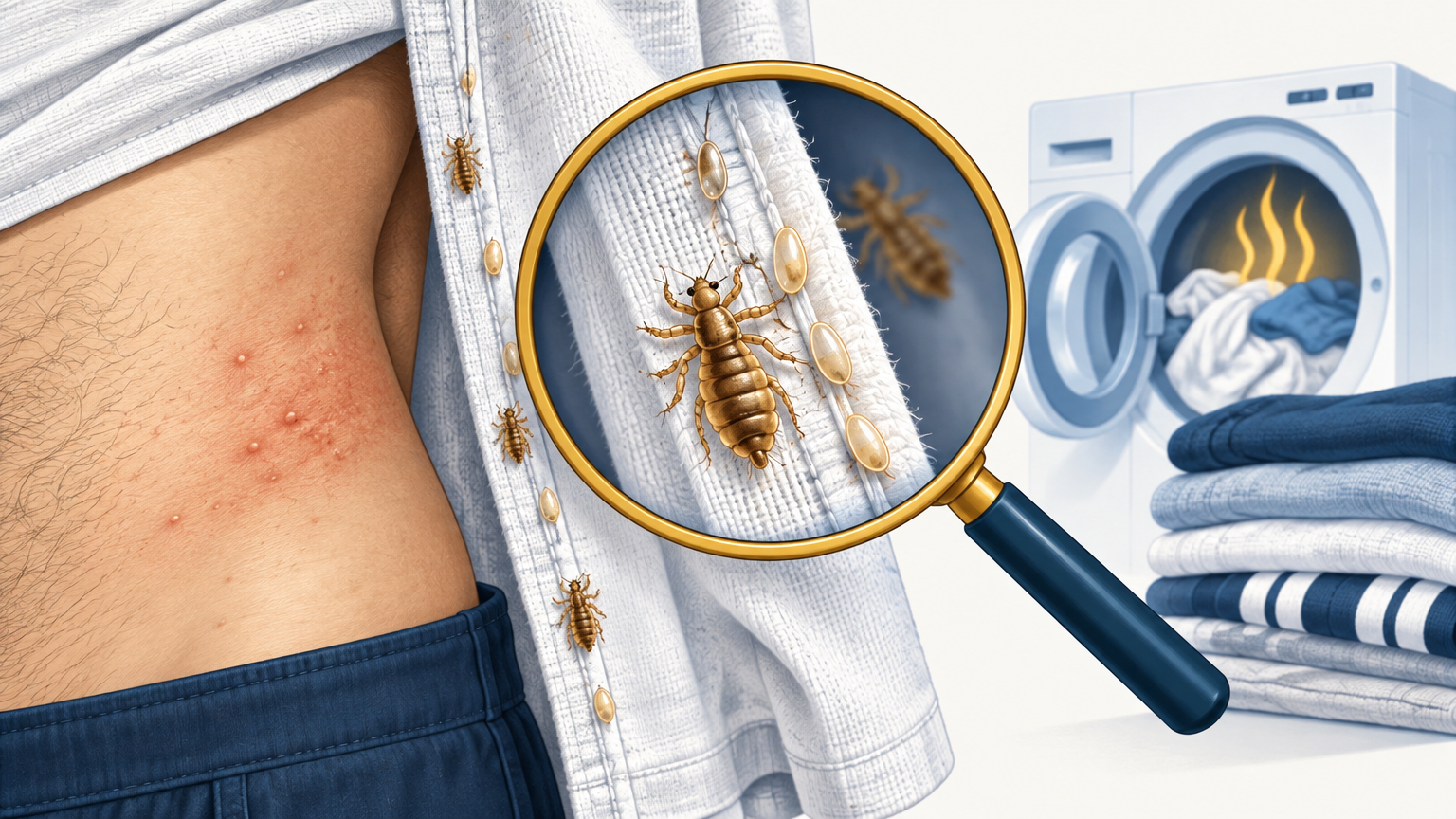 صورة توضيحية عن قمل الجسم | Vagabonds disease — الجلدية والتجميل | فارماستان