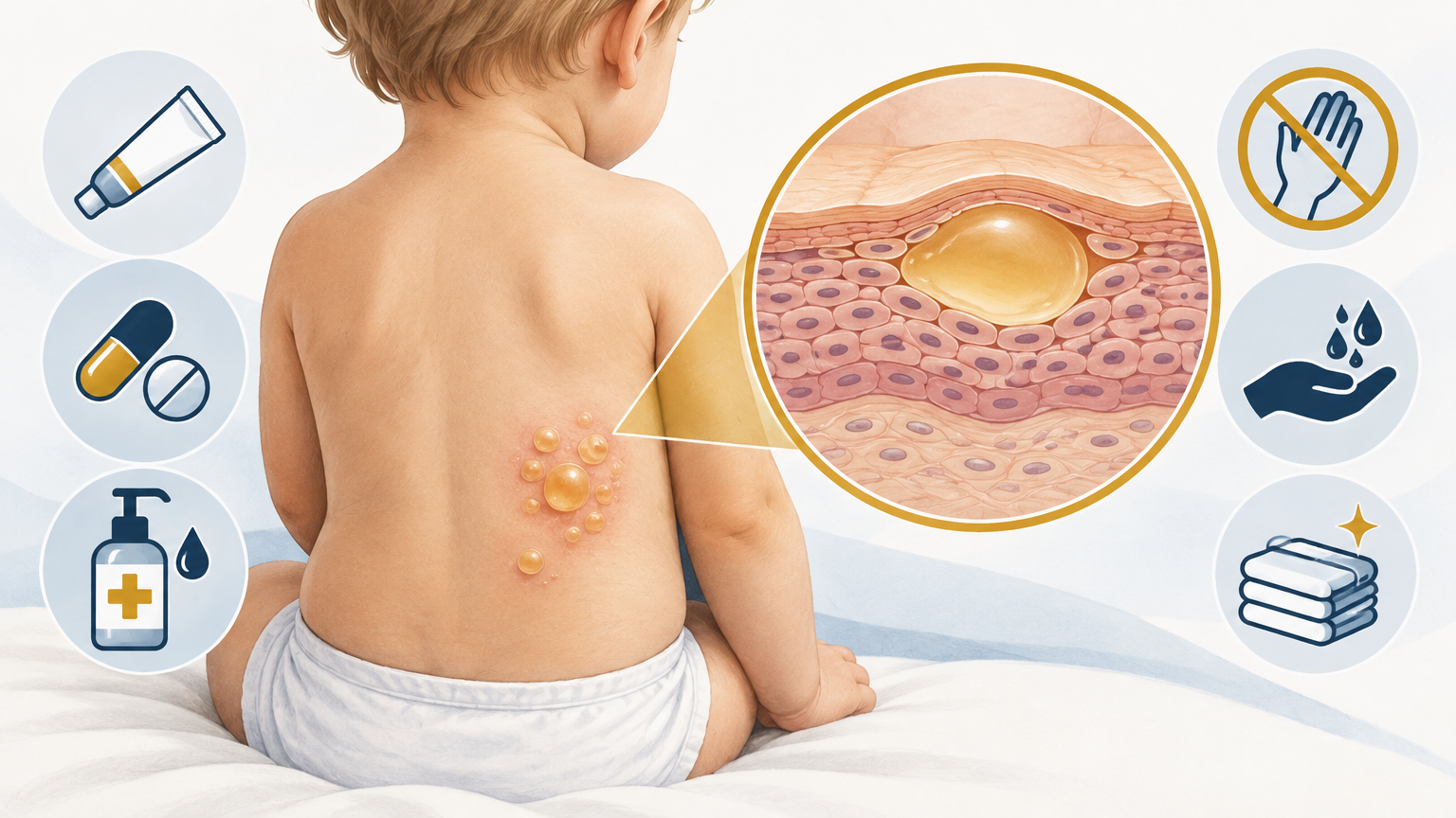 صورة توضيحية عن قوباء فقاعية | Impetigo bullosa — الجلدية والتجميل | فارماستان