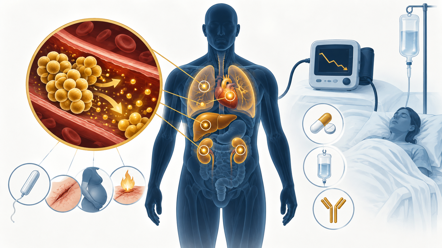 صورة توضيحية عن متلازمة الصدمة السمية | Toxic Shock Syndrome — الأمراض المعدية | فارماستان