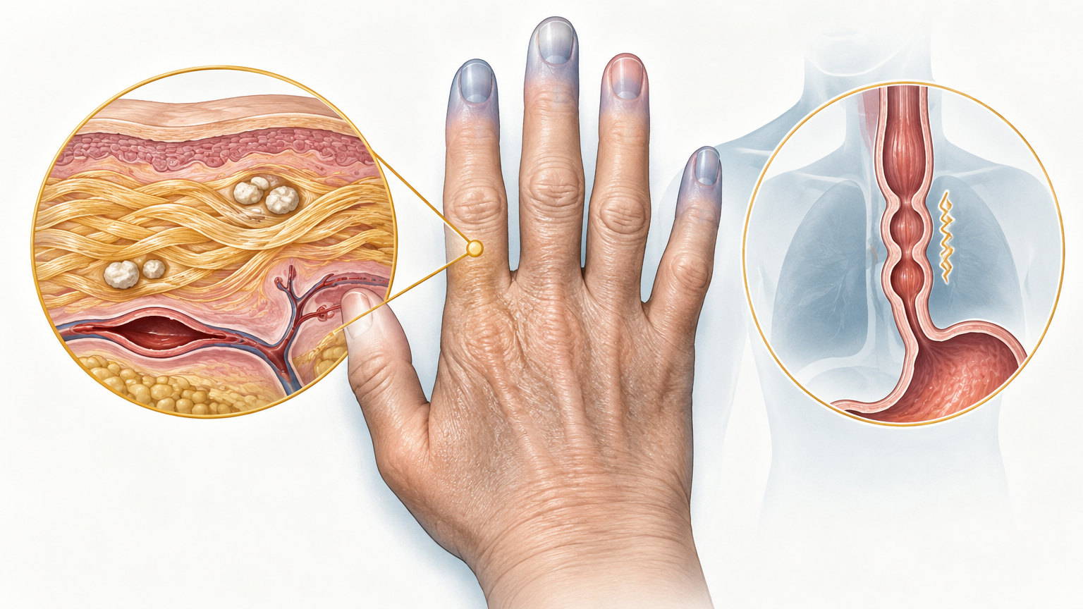 صورة توضيحية عن متلازمة كريست | Crest syndrome — الجهاز المناعي | فارماستان