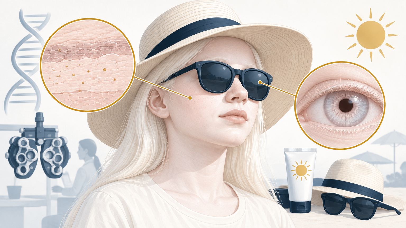 صورة توضيحية عن مرض البرص | Albinism — الجلدية والتجميل | فارماستان