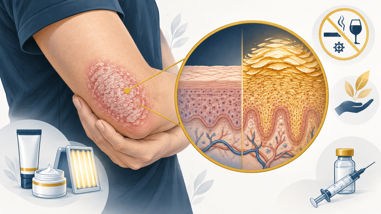 صورة توضيحية عن مرض الصدفية | Psoriasis — الجلدية والتجميل | فارماستان