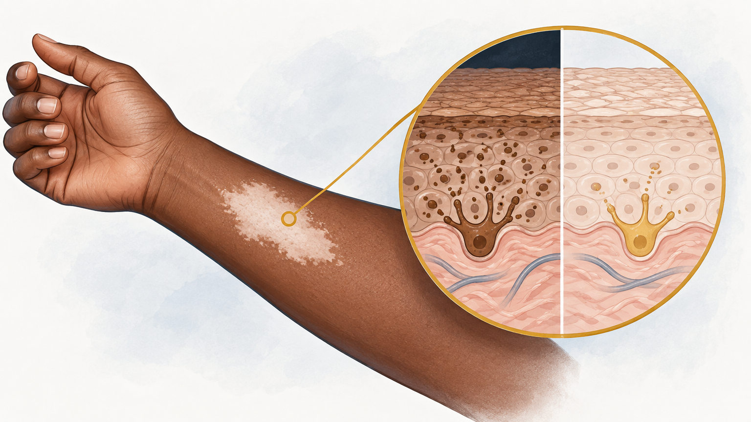صورة توضيحية عن نقص التصبغ | hypopigmentation — الجلدية والتجميل | فارماستان