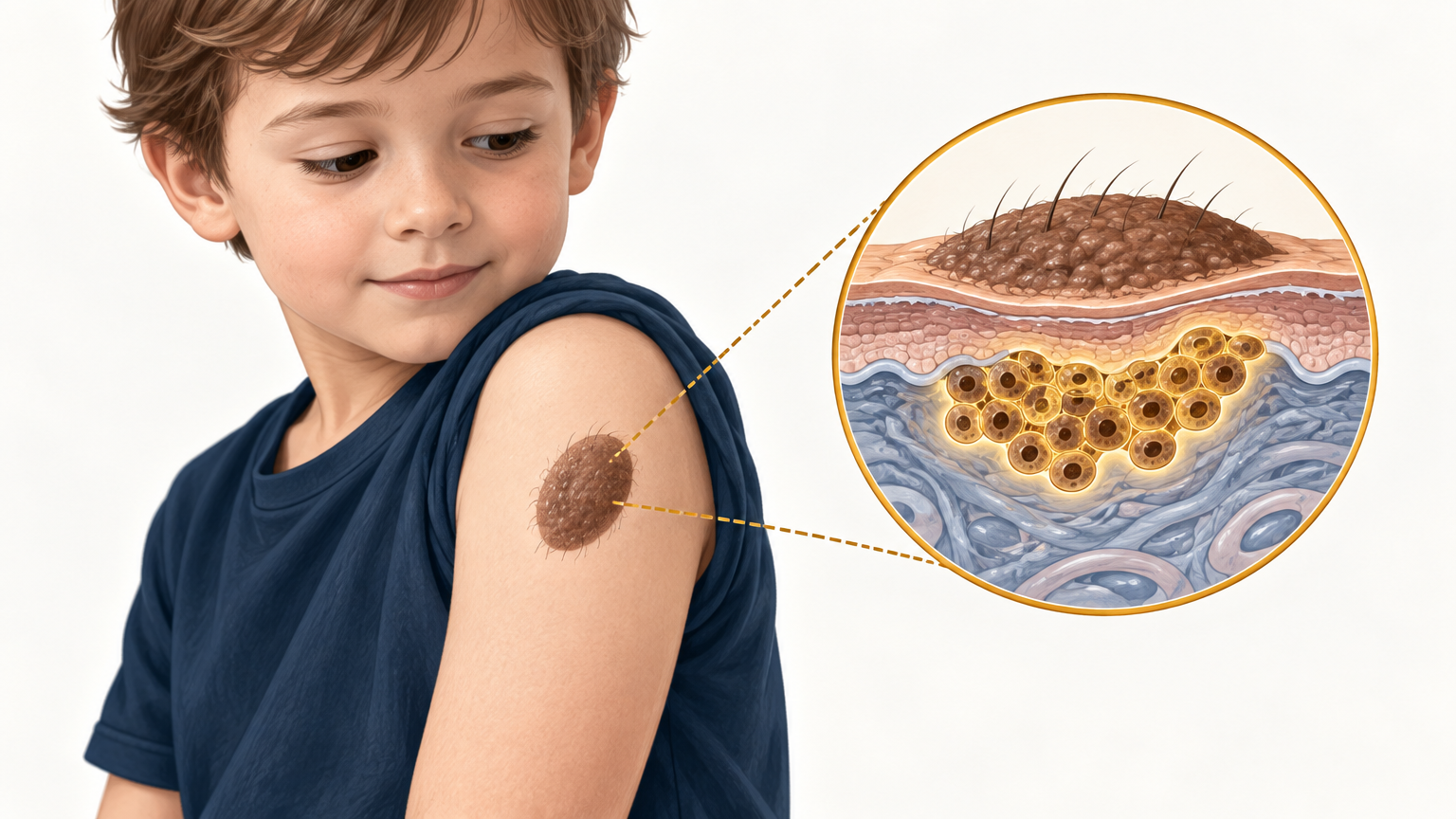 صورة توضيحية عن وحمة خلقية | Congenital nevus — الجلدية والتجميل | فارماستان