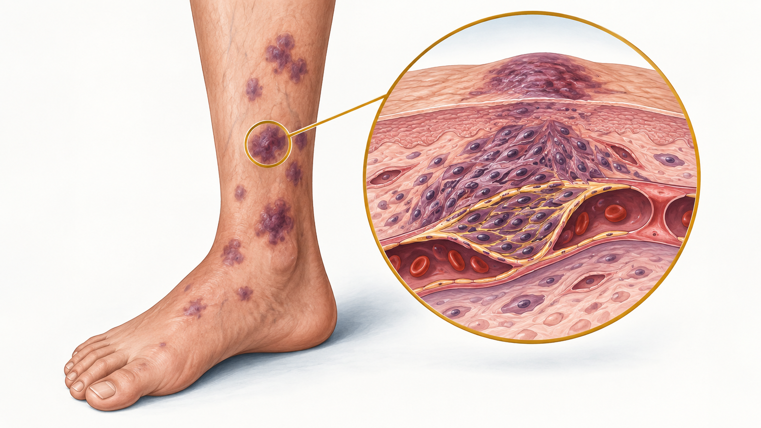 صورة توضيحية عن ورم كابوسي | Kaposi sarcoma — الأورام و السرطان | فارماستان