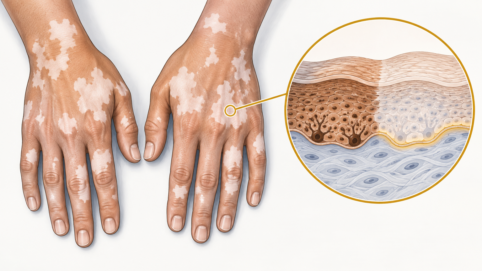صورة توضيحية عن وضح | leucoderma — الجلدية والتجميل | فارماستان