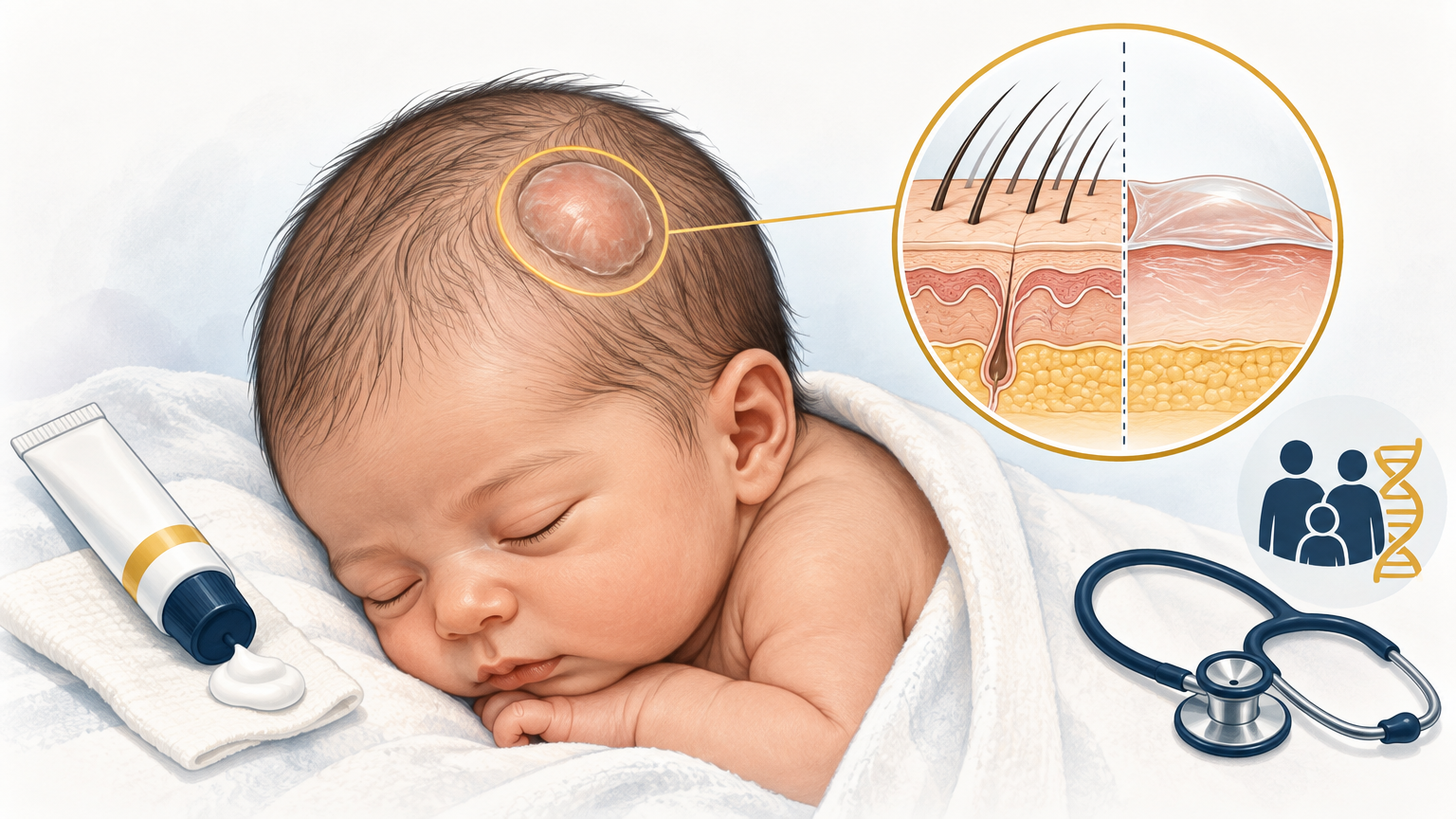 صورة توضيحية عن Aplasia Cutis Congenita | انعدام الجلد الخلقي — الجلدية والتجميل | فارماستان