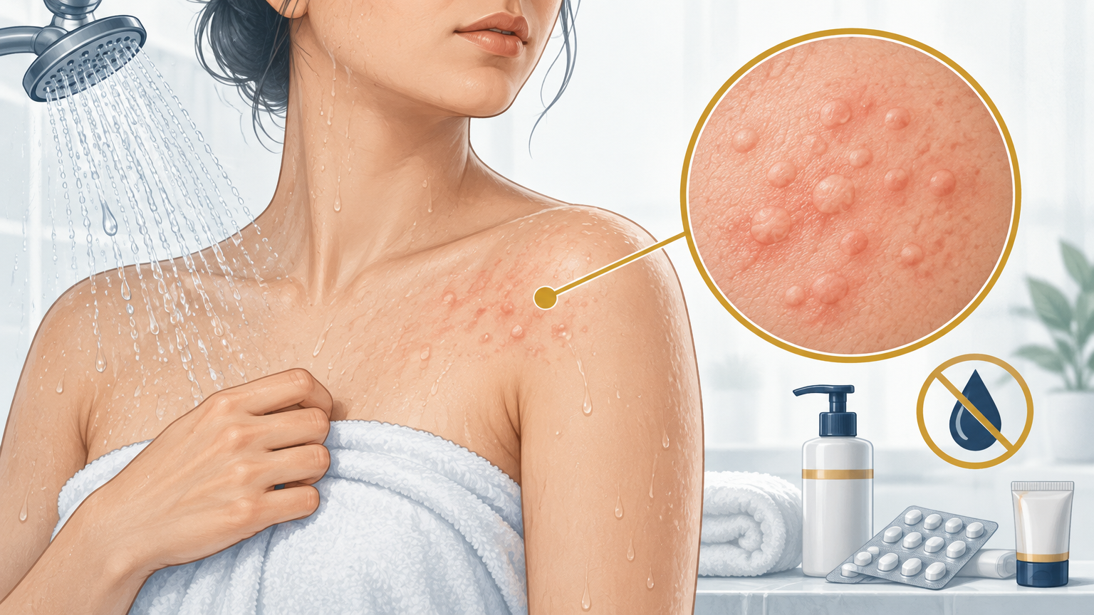 صورة توضيحية عن Aquagenic Urticaria | الشرى المائي — الجلدية والتجميل | فارماستان