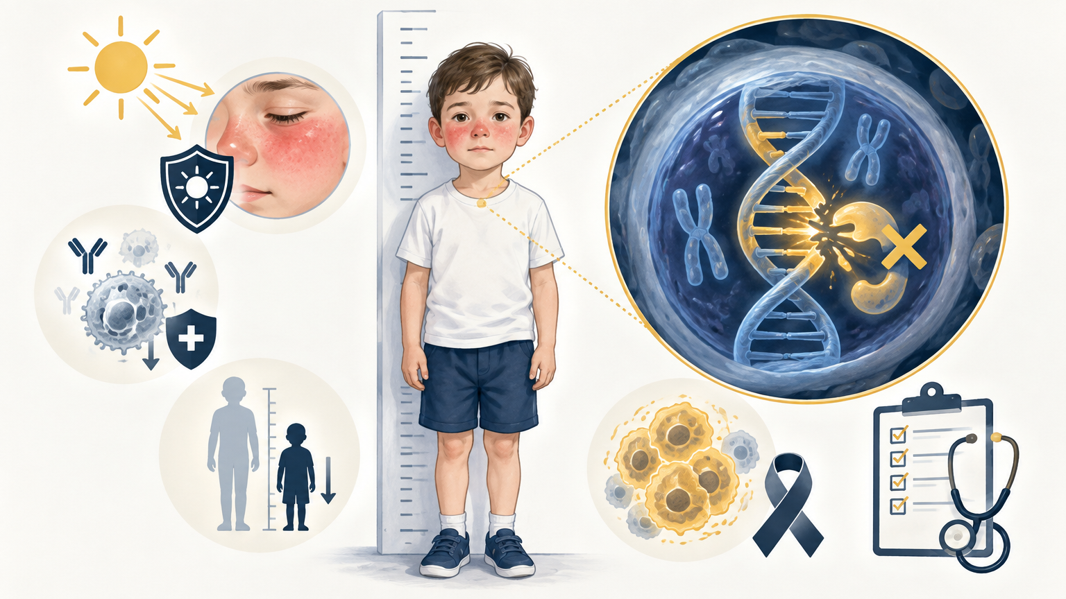 صورة توضيحية عن Bloom Syndrome | متلازمة بلوم — الأمراض النادرة | فارماستان
