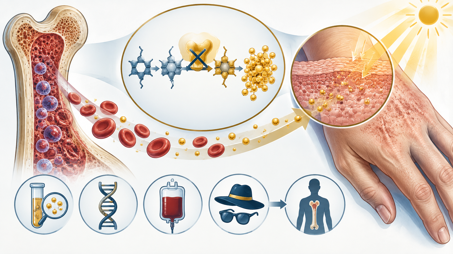 صورة توضيحية عن Congenital Erythropoietic Porphyria | بورفيريا إرثروبويטית خلقية — الدم والجهاز الليمفاوي | فارماستان