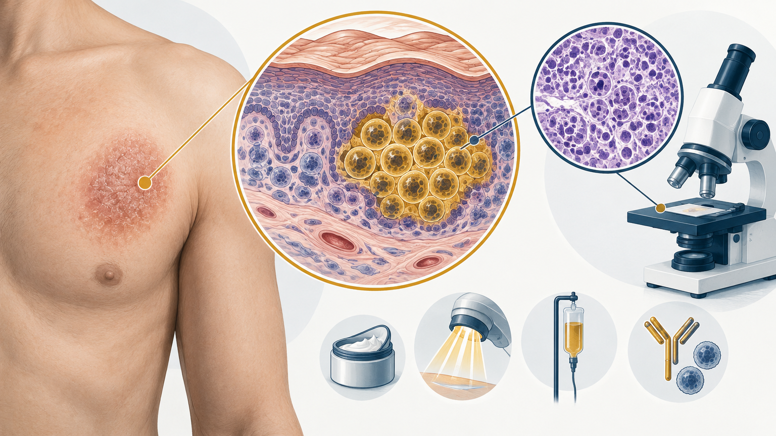 صورة توضيحية عن Cutaneous T-Cell Lymphomas | الأورام اللمفاوية التائية الجلدية — الأورام و السرطان | فارماستان