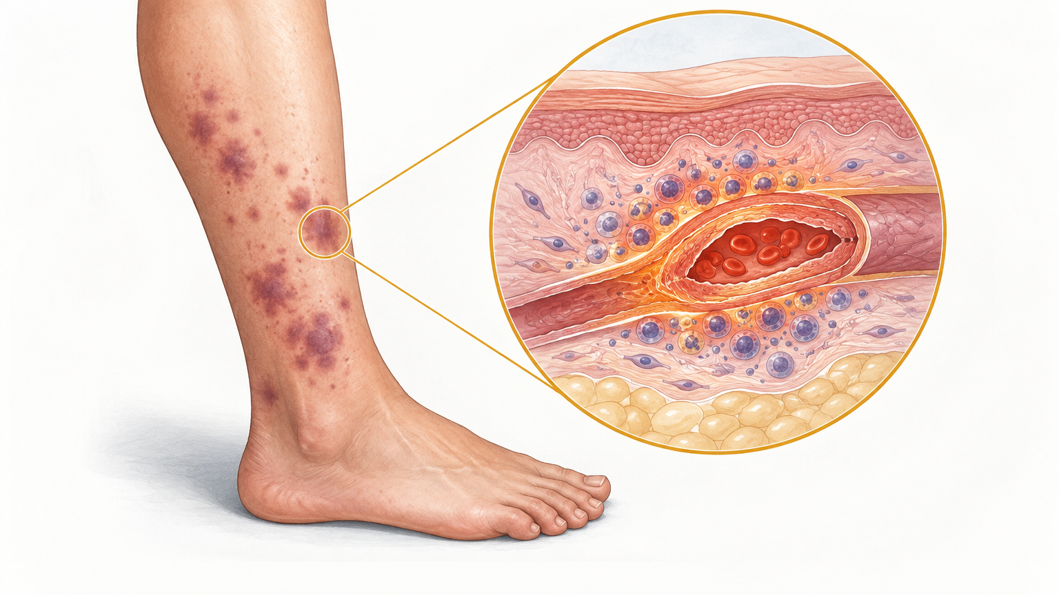 صورة توضيحية عن Cutaneous Vasculitis | التهاب الأوعية الدموية الجلدية — الجلدية والتجميل | فارماستان