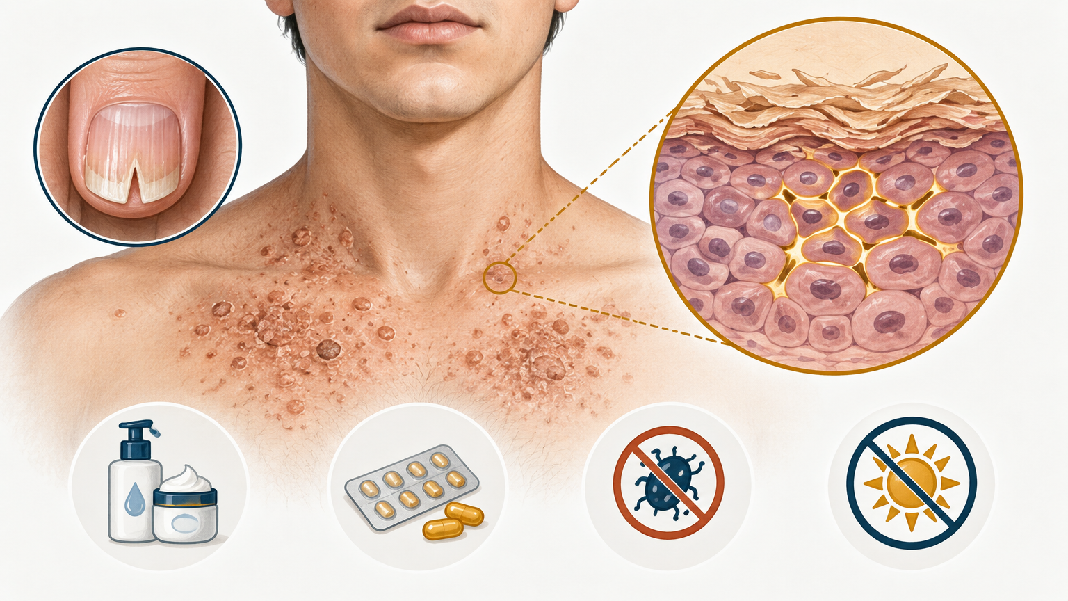 صورة توضيحية عن Darier’s disease | التقرن الجريبي — الجلدية والتجميل | فارماستان