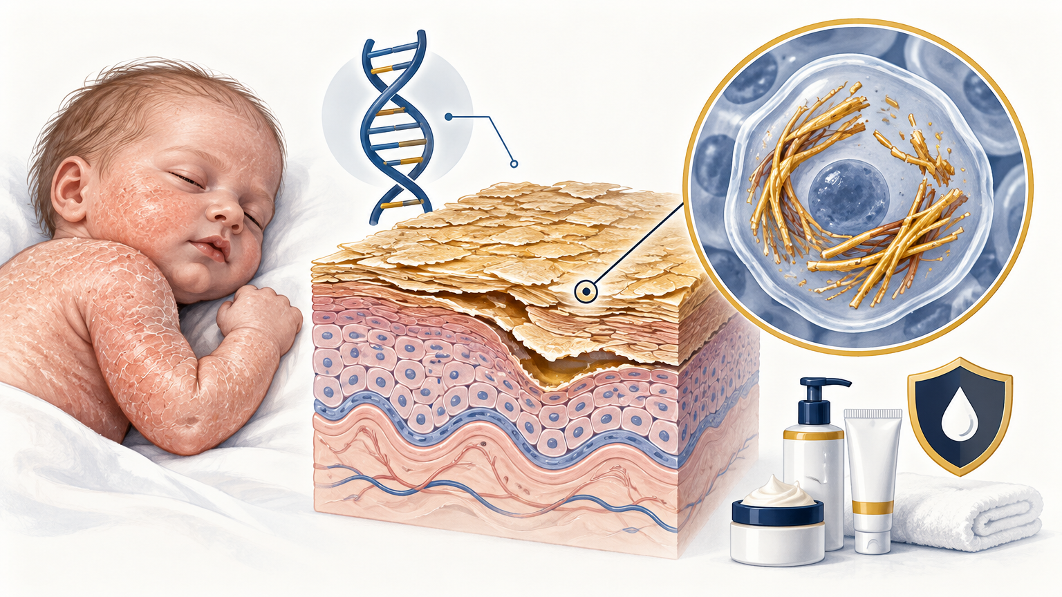 صورة توضيحية عن Epidermolytic Ichthyosis | السماك الفقاعي — الجلدية والتجميل | فارماستان