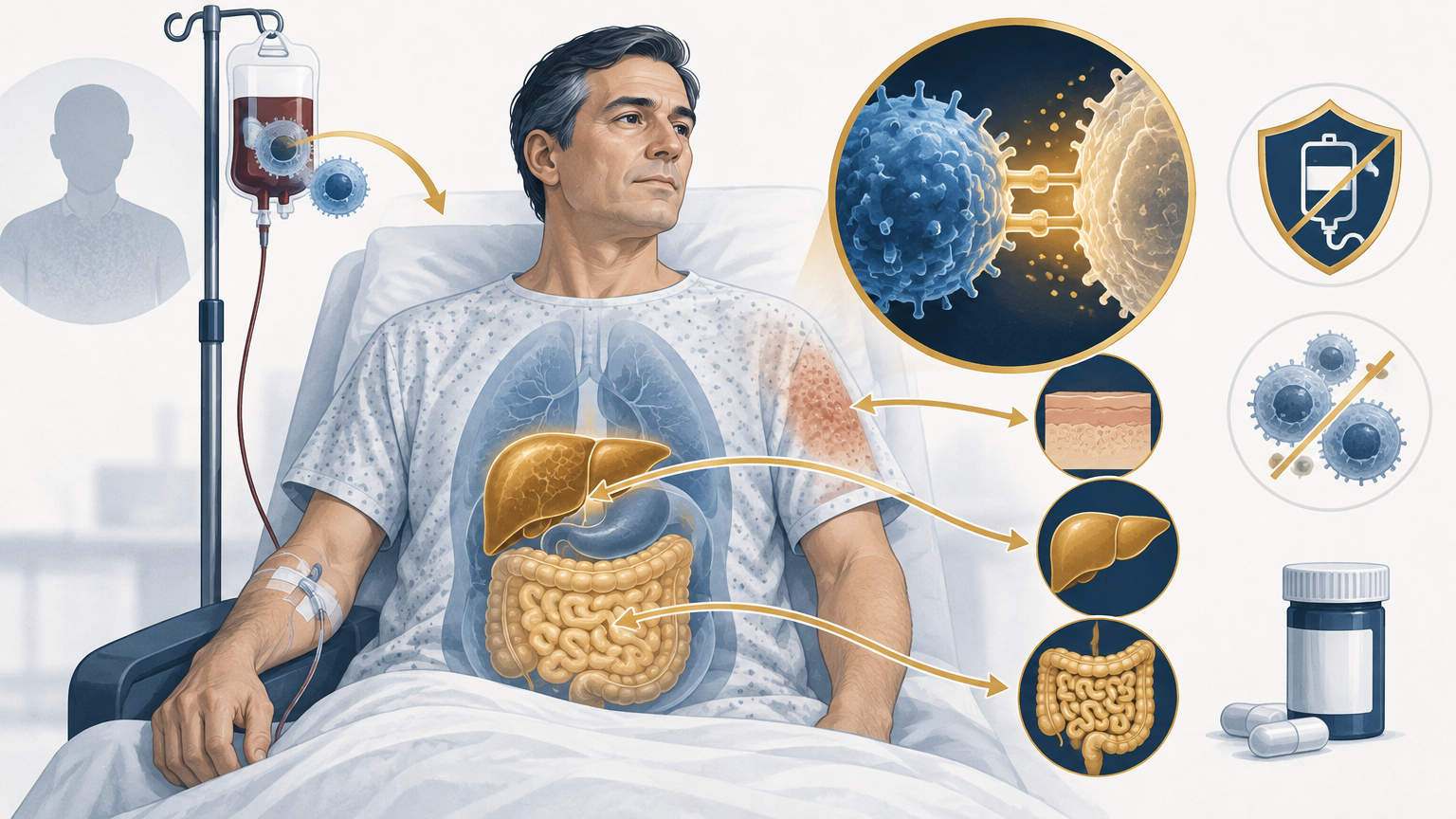 صورة توضيحية عن Graft versus Host Disease | داء الطعم حيال الثوي — الجهاز المناعي | فارماستان