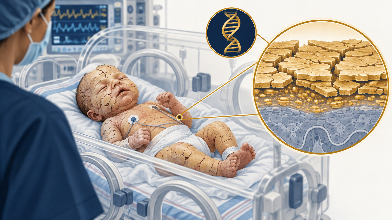 صورة توضيحية عن Harlequin Ichthyosis | السماك الهرقيني — الأمراض النادرة | فارماستان