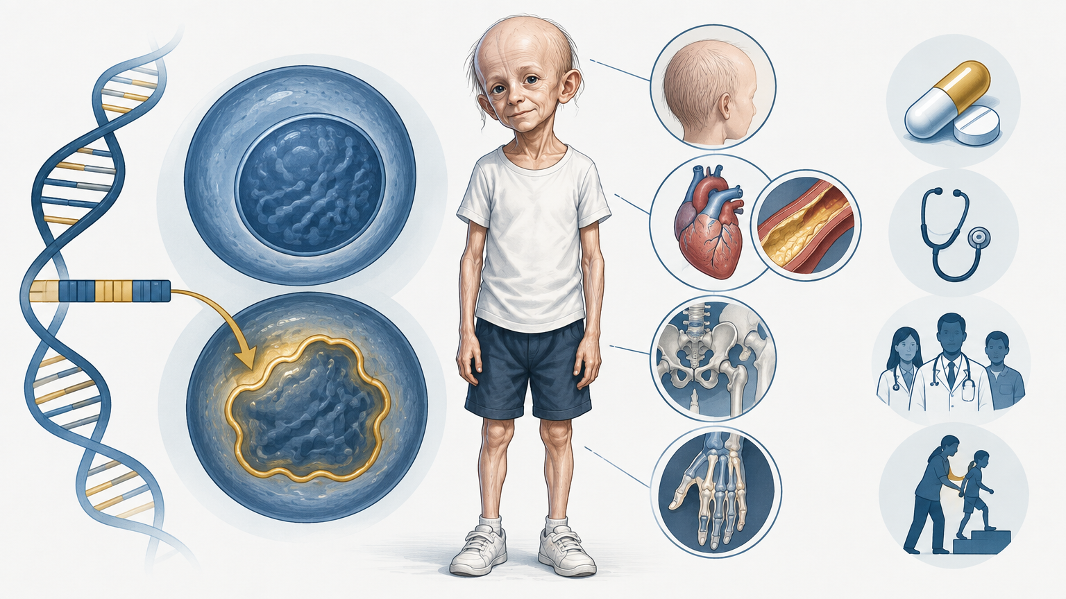 صورة توضيحية عن Hutchinson-Gilford Progeria Syndrome | متلازمة هتشينسون-جيلفورد بروجيريا — الأمراض النادرة | فارماستان